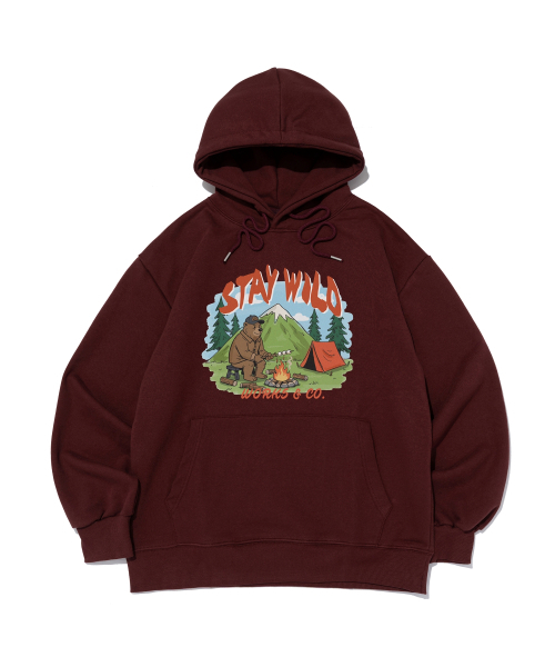 WORKS & CO.(ワークス アンド コー)の「ステイワイルドフードTシャツ(ワイン)(パーカー・レディース・その他・SMALL/MEDIUM/LARGE/X-LARGE/S/M/L/XL)」の1枚目の写真