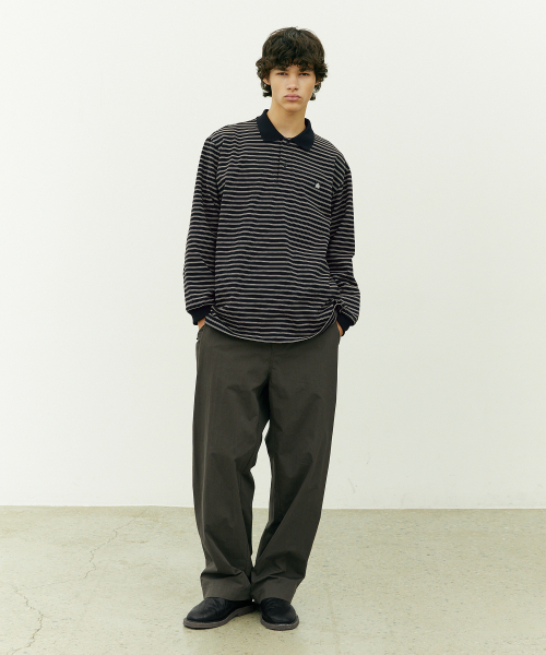 BOOVOOM（ブーブーム）の「ジェントル シティ ポロシャツ（Tシャツ/カットソー・メンズ・ライトグレー/ブラック・XL/XXL/XXXL）」の3枚目の写真