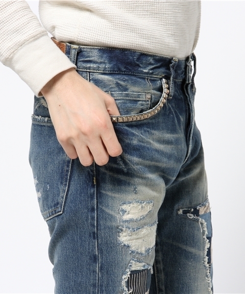 HYSTERIC GLAMOUR（ヒステリックグラマー）の「SBP加工 デニムストレートPT（デニムパンツ・メンズ・インディゴブルー・32inch/28inch/30inch/29inch/34inch/31inch）」の7枚目の写真