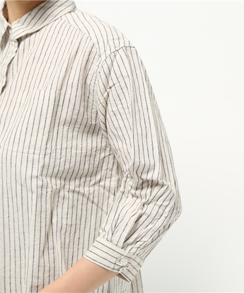 LBC(エルビーシー)の「ギンガムチェックストライプシャツ (シャツ/ブラウス・レディース・ブラック/ブルー/ネイビー・MEDIUM)」の7枚目の写真