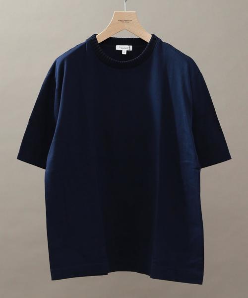 BEAUTY&YOUTH UNITED ARROWS（ビューティーアンドユースユナイテッドアローズ）の「BY ∴ ニットカラー フォルム カットソー◆（Tシャツ/カットソー・メンズ・ブラック/オリーブ/ネイビー・MEDIUM/LARGE/SMALL/X-LARGE）」の3枚目の写真
