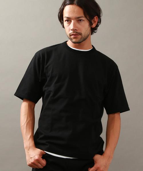 BEAUTY&YOUTH UNITED ARROWS（ビューティーアンドユースユナイテッドアローズ）の「BY ∴ ニットカラー フォルム カットソー◆（Tシャツ/カットソー・メンズ・ブラック/オリーブ/ネイビー・MEDIUM/LARGE/SMALL/X-LARGE）」の13枚目の写真