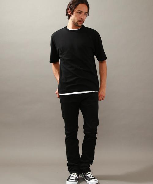 BEAUTY&YOUTH UNITED ARROWS（ビューティーアンドユースユナイテッドアローズ）の「BY ∴ ニットカラー フォルム カットソー◆（Tシャツ/カットソー・メンズ・ブラック/オリーブ/ネイビー・MEDIUM/LARGE/SMALL/X-LARGE）」の15枚目の写真