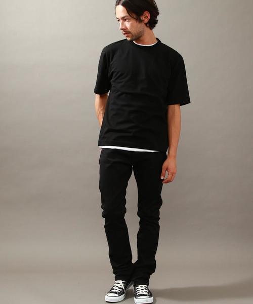 BEAUTY&YOUTH UNITED ARROWS（ビューティーアンドユースユナイテッドアローズ）の「BY ∴ ニットカラー フォルム カットソー◆（Tシャツ/カットソー・メンズ・ブラック/オリーブ/ネイビー・MEDIUM/LARGE/SMALL/X-LARGE）」の16枚目の写真