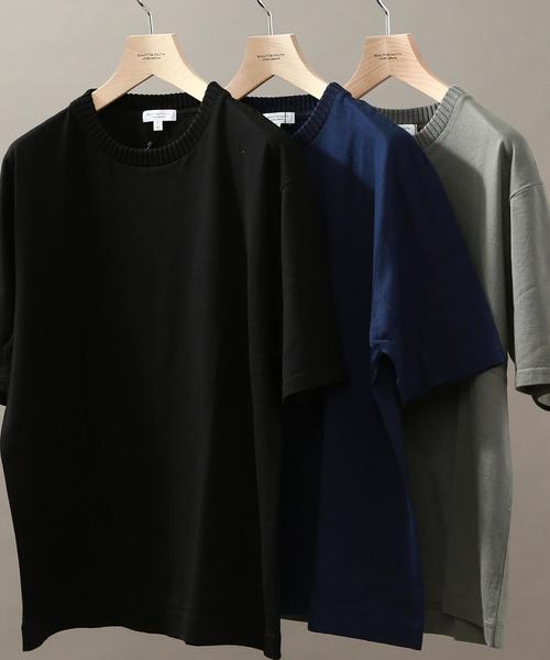 BEAUTY&YOUTH UNITED ARROWS（ビューティーアンドユースユナイテッドアローズ）の「BY ∴ ニットカラー フォルム カットソー◆（Tシャツ/カットソー・メンズ・ブラック/オリーブ/ネイビー・MEDIUM/LARGE/SMALL/X-LARGE）」の9枚目の写真