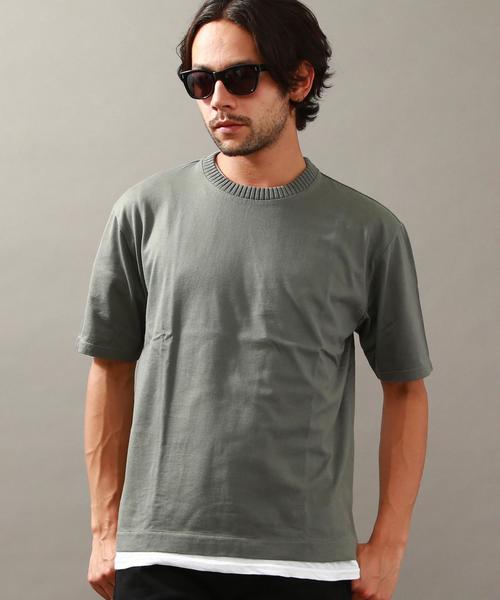 BEAUTY&YOUTH UNITED ARROWS（ビューティーアンドユースユナイテッドアローズ）の「BY ∴ ニットカラー フォルム カットソー◆（Tシャツ/カットソー・メンズ・ブラック/オリーブ/ネイビー・MEDIUM/LARGE/SMALL/X-LARGE）」の10枚目の写真