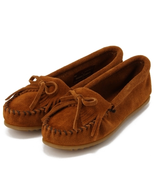 Minnetonka（ミネトンカ）の「BY MINNETONKA スウェードモカシン　ミネトンカ ¨◆（モカシン/デッキシューズ・レディース・ブラック/ベージュ/ライトブルー/ライトグレー/ブラウン/グレー/ターコイズブルー/ライトピンク/ダークブラウン/オリーブ/ナチュラル/ネイビー/ワインレッド/その他1/その他2・6/7/8/5）」の14枚目の写真