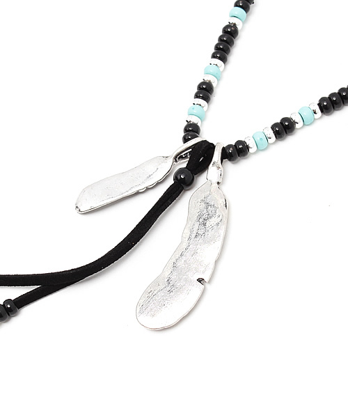 RAGEBLUE（レイジブルー）の「コンビフェザーネックレス2/ 728148（ネックレス・メンズ・ベージュ/ブラック/ダークブラウン・FREE）」の8枚目の写真