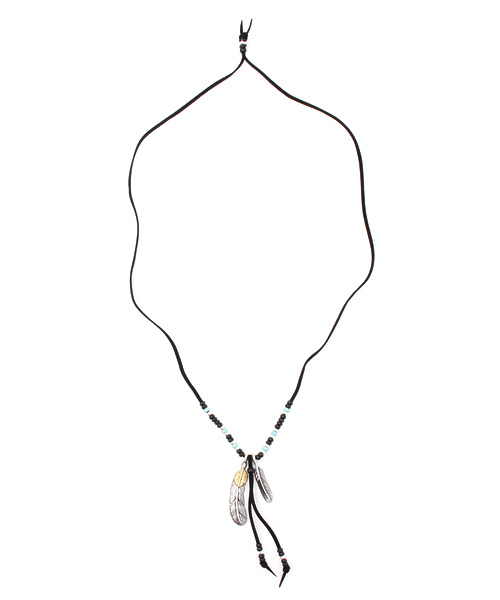 RAGEBLUE（レイジブルー）の「コンビフェザーネックレス2/ 728148（ネックレス・メンズ・ベージュ/ブラック/ダークブラウン・FREE）」の4枚目の写真