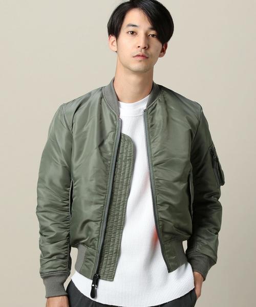 AVIREX（アヴィレックス）の「＜AVIREX＞ MA-1/ブルゾン◆（MA-1・メンズ・ブラック/オリーブ・LARGE/MEDIUM）」の2枚目の写真