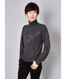 【VIBGYOR Select】カシミアタッチタートルネックニット