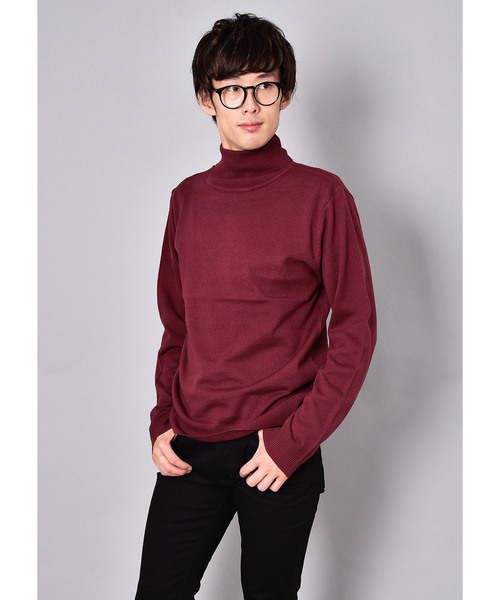 VIBGYOR（ヴィブジョー）の「【VIBGYOR Select】カシミアタッチタートルネックニット（ニット/セーター・メンズ・チャコールグレー/ホワイト/ブラック/ブルー系その他/マスタード/ワインレッド/ネイビー/ブラウン・MEDIUM/LARGE/X-LARGE）」の8枚目の写真