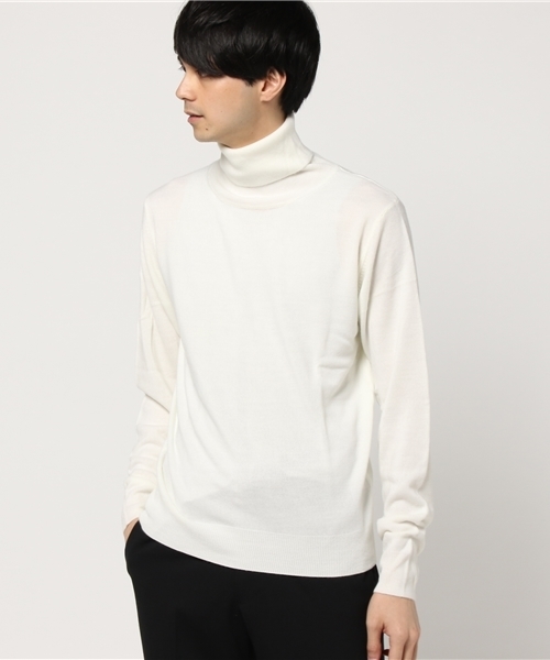 VIBGYOR（ヴィブジョー）の「【VIBGYOR Select】カシミアタッチタートルネックニット（ニット/セーター・メンズ・チャコールグレー/ホワイト/ブラック/ブルー系その他/マスタード/ワインレッド/ネイビー/ブラウン・MEDIUM/LARGE/X-LARGE）」の21枚目の写真