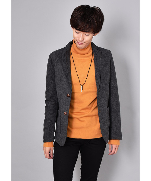 VIBGYOR（ヴィブジョー）の「【VIBGYOR Select】カシミアタッチタートルネックニット（ニット/セーター・メンズ・チャコールグレー/ホワイト/ブラック/ブルー系その他/マスタード/ワインレッド/ネイビー/ブラウン・MEDIUM/LARGE/X-LARGE）」の22枚目の写真