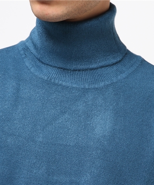 VIBGYOR（ヴィブジョー）の「【VIBGYOR Select】カシミアタッチタートルネックニット（ニット/セーター・メンズ・チャコールグレー/ホワイト/ブラック/ブルー系その他/マスタード/ワインレッド/ネイビー/ブラウン・MEDIUM/LARGE/X-LARGE）」の11枚目の写真