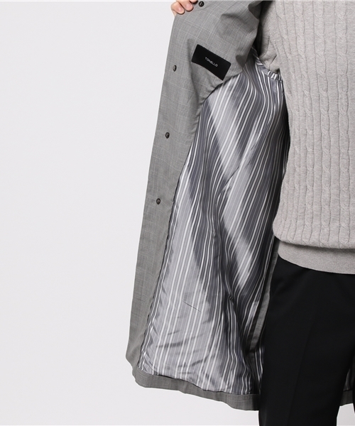TONELLO（トネッロ）の「TONELLO グレンチェックステンカラーコート 