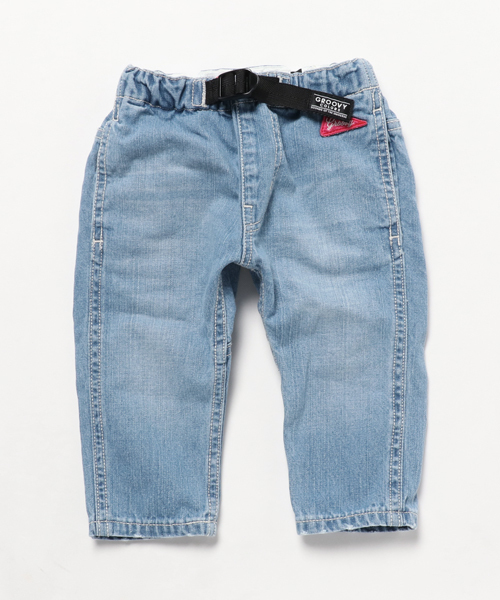 GROOVY COLORS（グルービーカラーズ）の「デニムリラックスパンツ（デニムパンツ・キッズ・ネイビー/ライトブルー・110/130/100/120/90/140）」の2枚目の写真