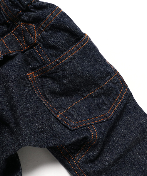 GROOVY COLORS（グルービーカラーズ）の「デニムリラックスパンツ（デニムパンツ・キッズ・ネイビー/ライトブルー・110/130/100/120/90/140）」の8枚目の写真