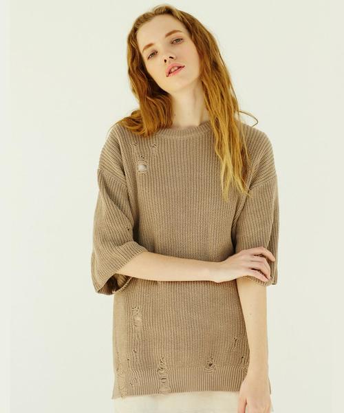 MONKEY TIME(モンキータイム)の「<monkey time> AZE CLASH CN/ニット ◆(ニット/セーター・メンズ・ベージュ/ブラック・LARGE/MEDIUM/SMALL/X-LARGE)」の3枚目の写真