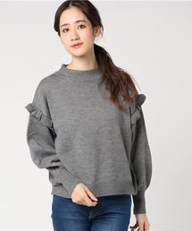 earth music&ecology | ・ボリューム袖ニットプルオーバー(ニット/セーター)