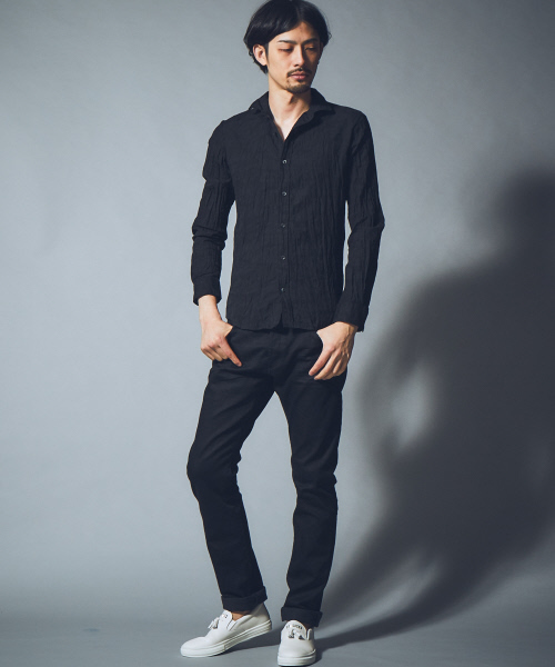 5351 POUR LES HOMMES（ゴーサンゴーイチプールオム）の「カモフラジャガード製品染めシャツ（シャツ/ブラウス・メンズ・ホワイト/ライトグレー/ブルー/ブラック/ネイビー・44/46/48/50）」の13枚目の写真
