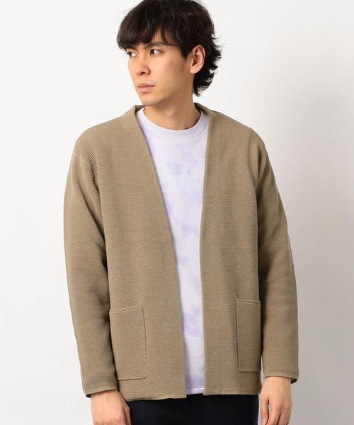 green label relaxing(グリーンレーベルリラクシング)の「CM リップル イージーカーディガン ◆(カーディガン/ボレロ・メンズ・ベージュ/ネイビー/グレー・S/M/L)」の3枚目の写真