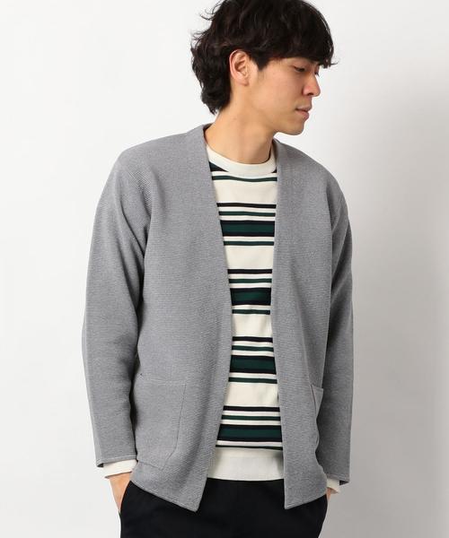 green label relaxing(グリーンレーベルリラクシング)の「CM リップル イージーカーディガン ◆(カーディガン/ボレロ・メンズ・ベージュ/ネイビー/グレー・S/M/L)」の8枚目の写真