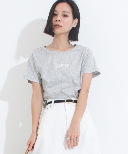 Furryrate(ファーリーレート)の「シルケットスムースキャビアプリントTシャツ (Tシャツ/カットソー・レディース・ネイビー/グレー/オフホワイト・FREE)」の3枚目の写真