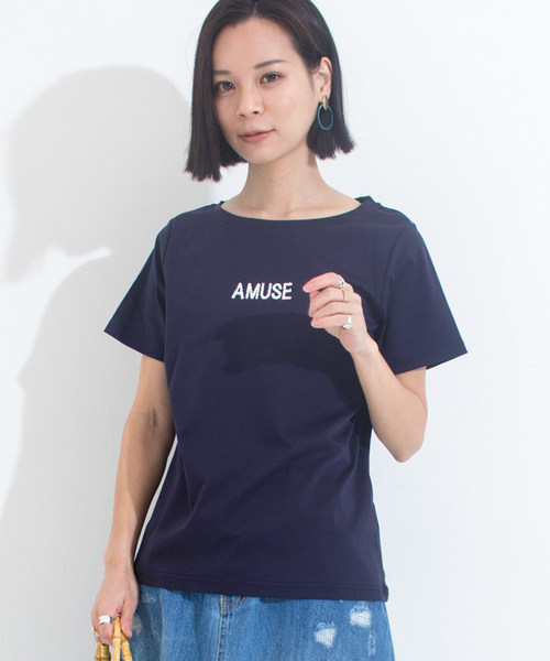 Furryrate(ファーリーレート)の「シルケットスムースキャビアプリントTシャツ (Tシャツ/カットソー・レディース・ネイビー/グレー/オフホワイト・FREE)」の10枚目の写真