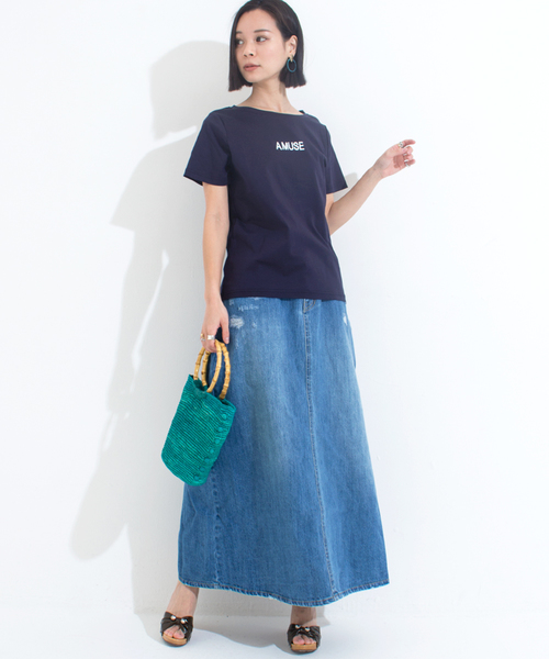 Furryrate(ファーリーレート)の「シルケットスムースキャビアプリントTシャツ (Tシャツ/カットソー・レディース・ネイビー/グレー/オフホワイト・FREE)」の11枚目の写真