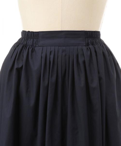 ドゥロワー カットジャカード ギャザー ロング スカート　ネイビー　36 ドゥロワー カットジャカード ギャザー ロング スカート ネイビー 36