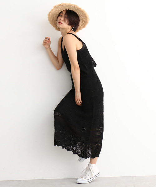 FREE'S MART(フリーズマート)の「◆透かし編みニットレイヤードスカート【セットアップ対応可能】(スカート・レディース・ブラック/オフホワイト/バーガンディー・FREE)」の15枚目の写真