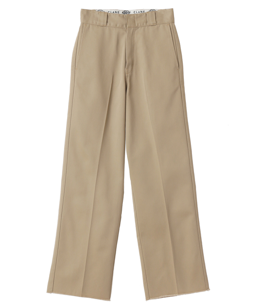 CLANE（クラネ）の「CLANE×Dickies HIGTH WEIST PANTS（チノパンツ・レディース・ホワイト/ベージュ/ブルー/ブラック・2/1/0）」の4枚目の写真