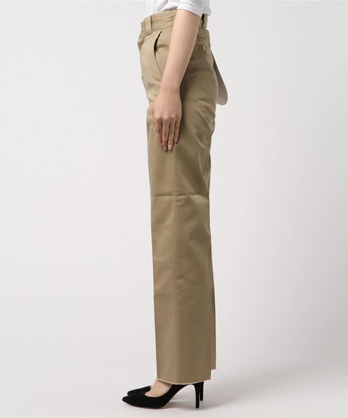 CLANE（クラネ）の「CLANE×Dickies HIGTH WEIST PANTS（チノパンツ・レディース・ホワイト/ベージュ/ブルー/ブラック・2/1/0）」の5枚目の写真
