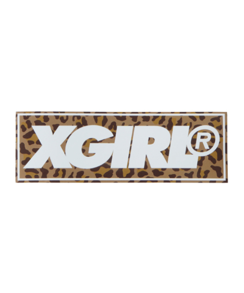 X-girl（エックスガール）の「SLANTED LOGO STICKER（ステッカー/テープ・レディース・ブラック/ベージュ/レッド・ONE SIZE）」の3枚目の写真