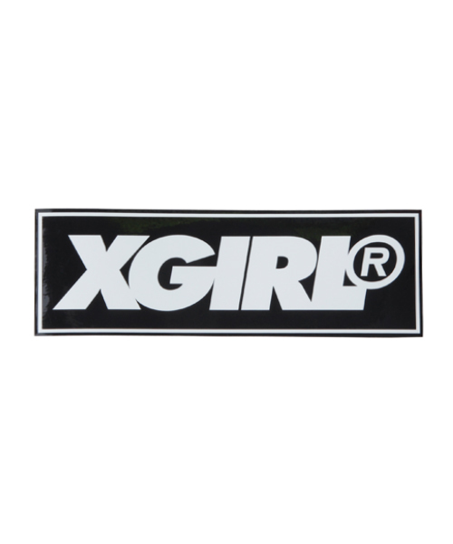X-girl（エックスガール）の「SLANTED LOGO STICKER（ステッカー/テープ・レディース・ブラック/ベージュ/レッド・ONE SIZE）」の2枚目の写真