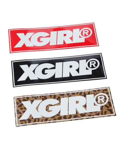 X-girl（エックスガール）の「SLANTED LOGO STICKER（ステッカー/テープ・レディース・ブラック/ベージュ/レッド・ONE SIZE）」の4枚目の写真