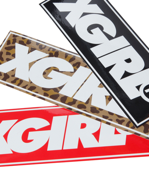 X-girl（エックスガール）の「SLANTED LOGO STICKER（ステッカー/テープ・レディース・ブラック/ベージュ/レッド・ONE SIZE）」の5枚目の写真