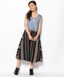 BEAMS BOY | TORI-TO / ストライプ切替バルーンワンピース(ワンピース)