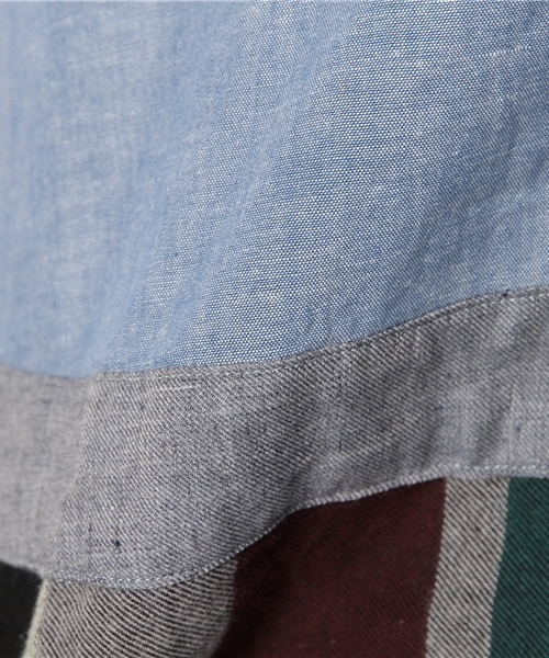 BEAMS BOY(ビームスボーイ)の「□TORI-TO / ストライプ切替バルーンワンピース(ワンピース・レディース・ブルー・ONE SIZE)」の8枚目の写真