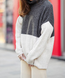 TRUNC 88�i�g�����N�G�C�e�B�[�G�C�g�j�́uRib Stich Bi-ColorTops�i�j�b�g/�Z�[�^�[�j�v