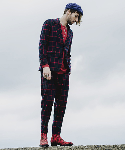 NO ID.（ノーアイディ）の「mp6684-ﾁｪｯｸ2ﾀｯｸﾃｰﾊﾟｰﾄﾞﾄﾗｳｻﾞｰｽﾞ パンツ