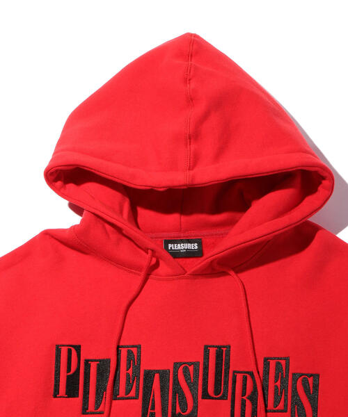 PLEASURES（プレジャー）の「＜PLEASURES＞ BROADWAY HOOD/パーカー ◆（パーカー・メンズ・レッド/ブラック・X-LARGE/MEDIUM/LARGE）」の9枚目の写真