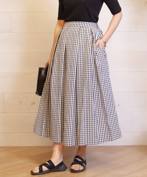 B.I.D.(ビーアイディー)の「BID / Box Cotton Long Skirt(スカート・レディース・ブラック/ベージュ/イエロー/ブラック系その他・FREE)」の11枚目の写真