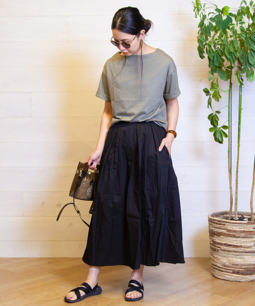 B.I.D.(ビーアイディー)の「BID / Box Cotton Long Skirt(スカート・レディース・ブラック/ベージュ/イエロー/ブラック系その他・FREE)」の19枚目の写真