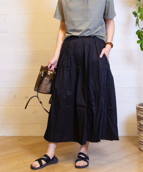 B.I.D.(ビーアイディー)の「BID / Box Cotton Long Skirt(スカート・レディース・ブラック/ベージュ/イエロー/ブラック系その他・FREE)」の18枚目の写真