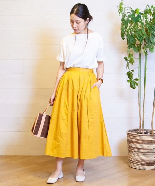 B.I.D.(ビーアイディー)の「BID / Box Cotton Long Skirt(スカート・レディース・ブラック/ベージュ/イエロー/ブラック系その他・FREE)」の15枚目の写真