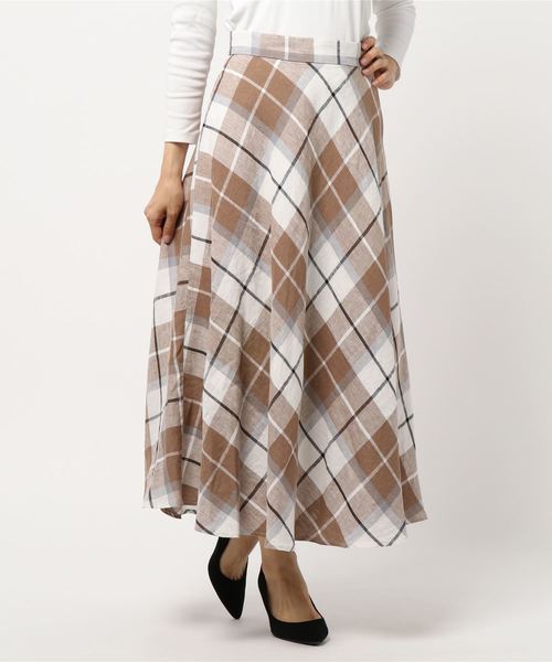 JOURNAL STANDARD（ジャーナルスタンダード）の「テレデラン40リネンスカート◆（スカート・レディース・ブラック/ライトグリーン/ベージュ系その他/ダークブルー・38/36）」の5枚目の写真