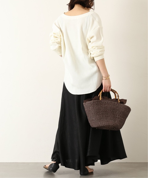 JOURNAL STANDARD（ジャーナルスタンダード）の「テレデラン40リネンスカート◆（スカート・レディース・ブラック/ライトグリーン/ベージュ系その他/ダークブルー・38/36）」の18枚目の写真