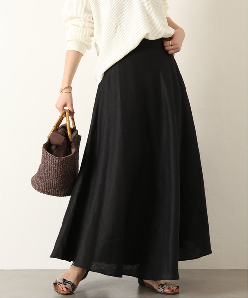 JOURNAL STANDARD（ジャーナルスタンダード）の「テレデラン40リネンスカート◆（スカート・レディース・ブラック/ライトグリーン/ベージュ系その他/ダークブルー・38/36）」の6枚目の写真